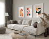 Set of 3 Geometric Modern Wall Art