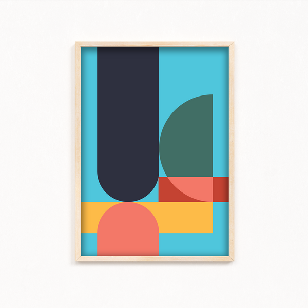 Reflection Abstract Geometric Modern Wall Art