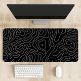 Topography Dark Desk Mat | Desk Pad | Mouse Pad