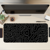 Topography Dark Desk Mat | Desk Pad | Mouse Pad