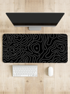 Topography Dark Desk Mat | Desk Pad | Mouse Pad