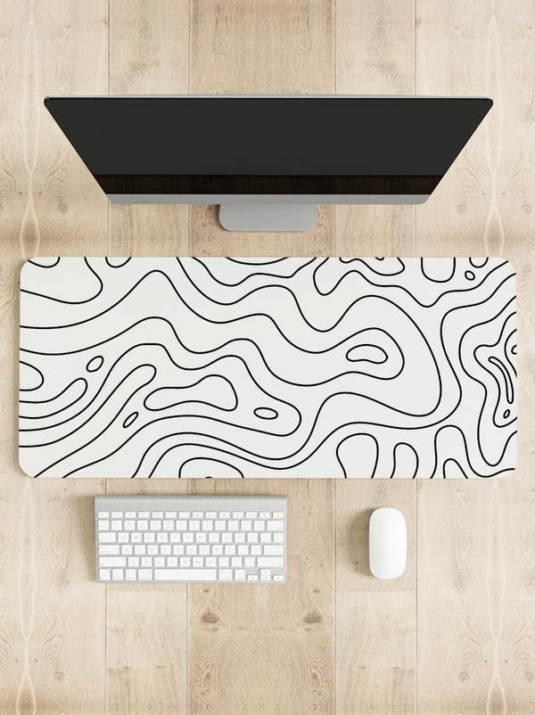 Topography Light Desk Mat | Desk Pad | Mouse Pad
