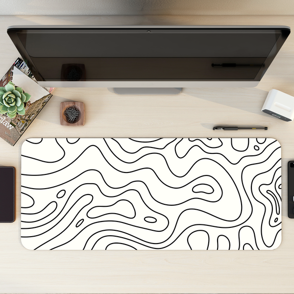 Topography Light Desk Mat | Desk Pad | Mouse Pad