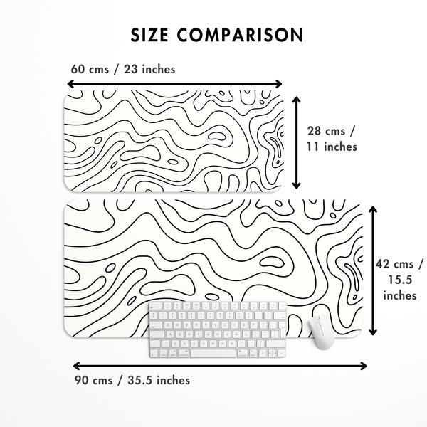 Topography Light Desk Mat | Desk Pad | Mouse Pad