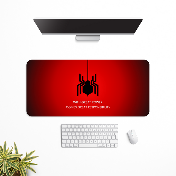 Spider - With great power | Desk Mat | Desk Pad | Mouse Pad