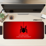 Spider - With great power | Desk Mat | Desk Pad | Mouse Pad