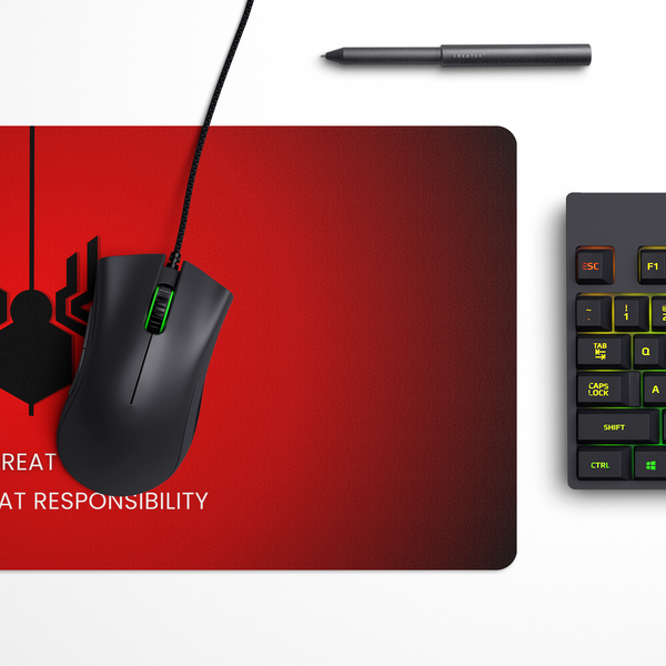Spider - With great power | Desk Mat | Desk Pad | Mouse Pad