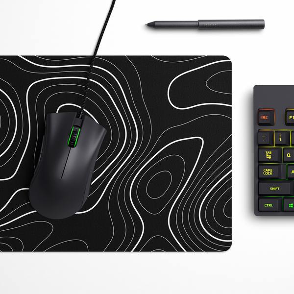 Topography Dark | Desk Mat | Desk Pad | Mouse Pad
