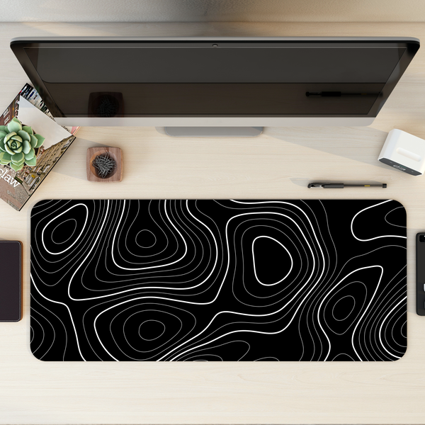 Topography Dark | Desk Mat | Desk Pad | Mouse Pad