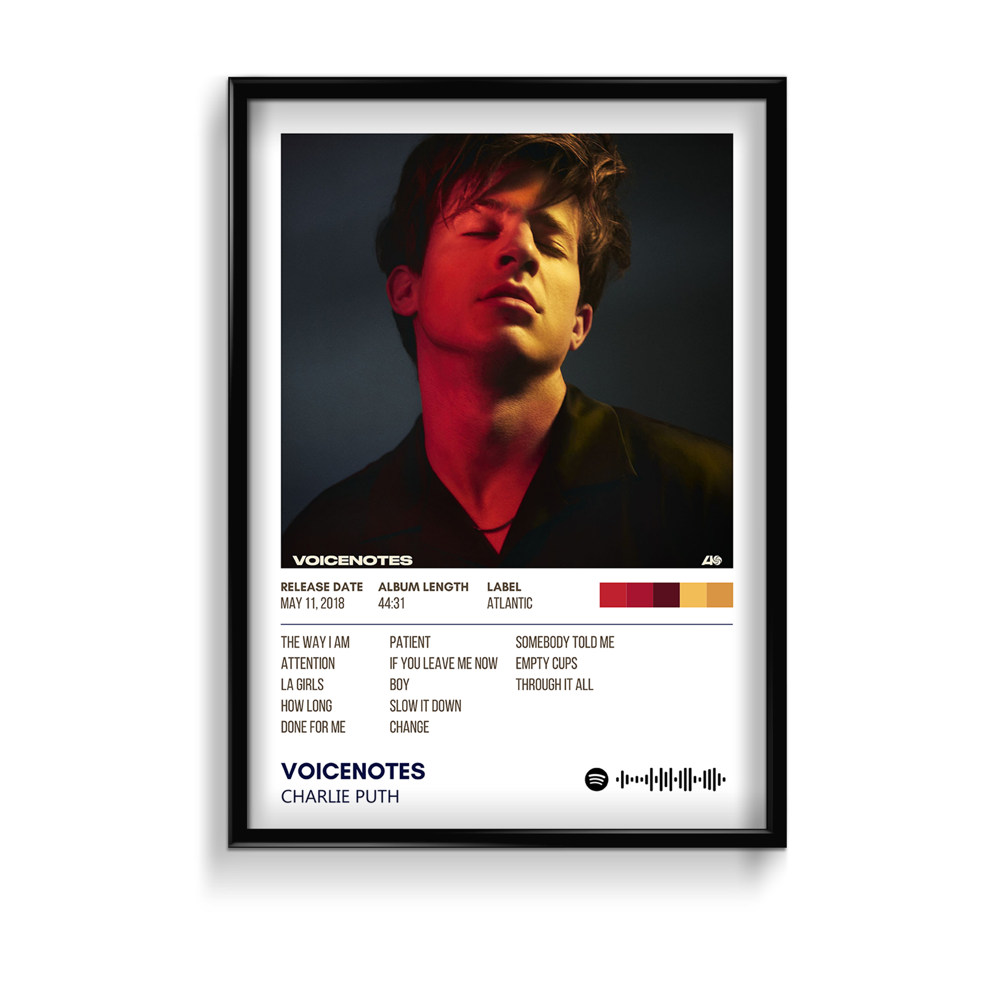 Voicenotes by Charlie Puth Album Poster – The Mortal Soul