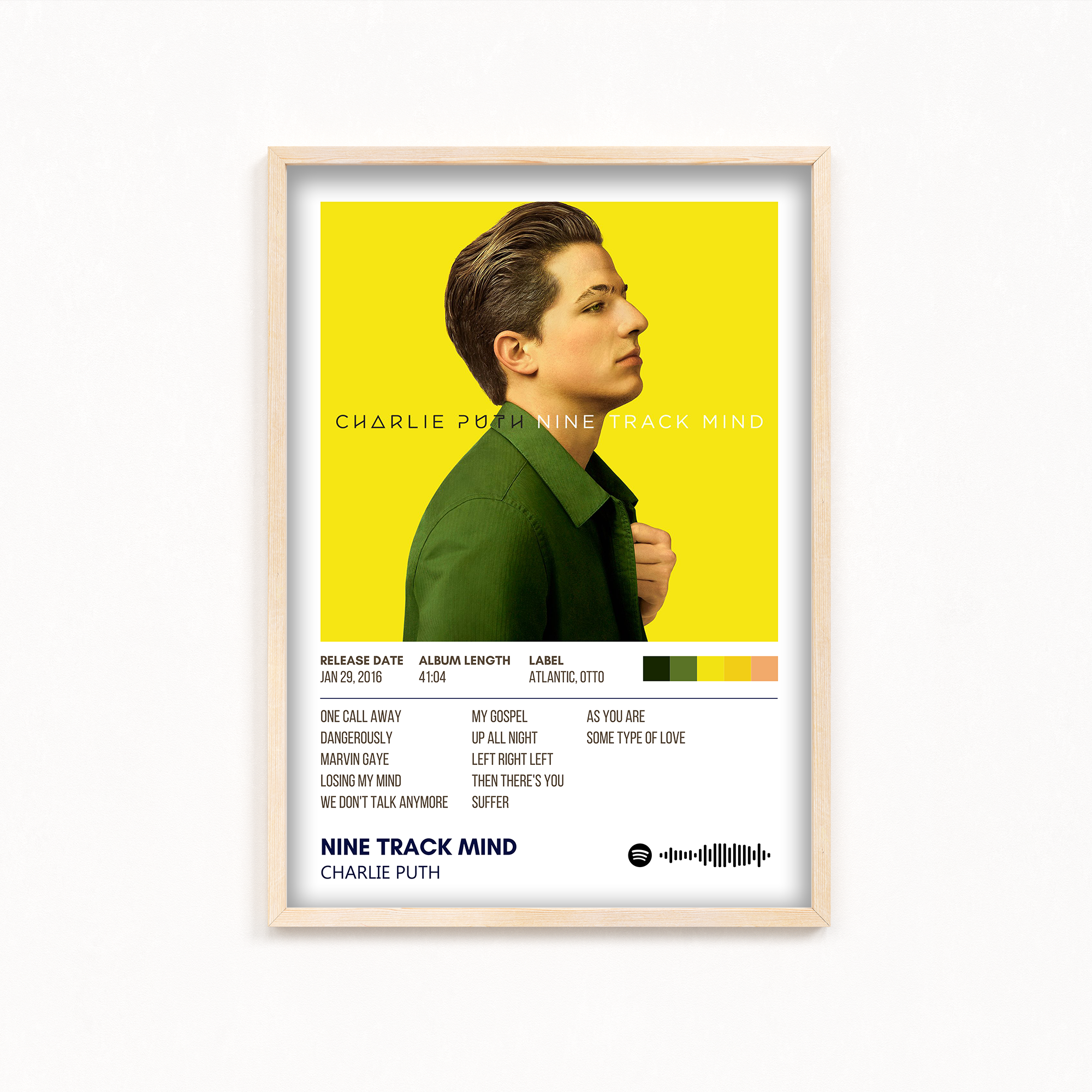 Nine Track Mind by Charlie Puth Album Poster