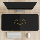 Golden Bat Symbol Desk Mat | Desk Pad | Mouse Pad