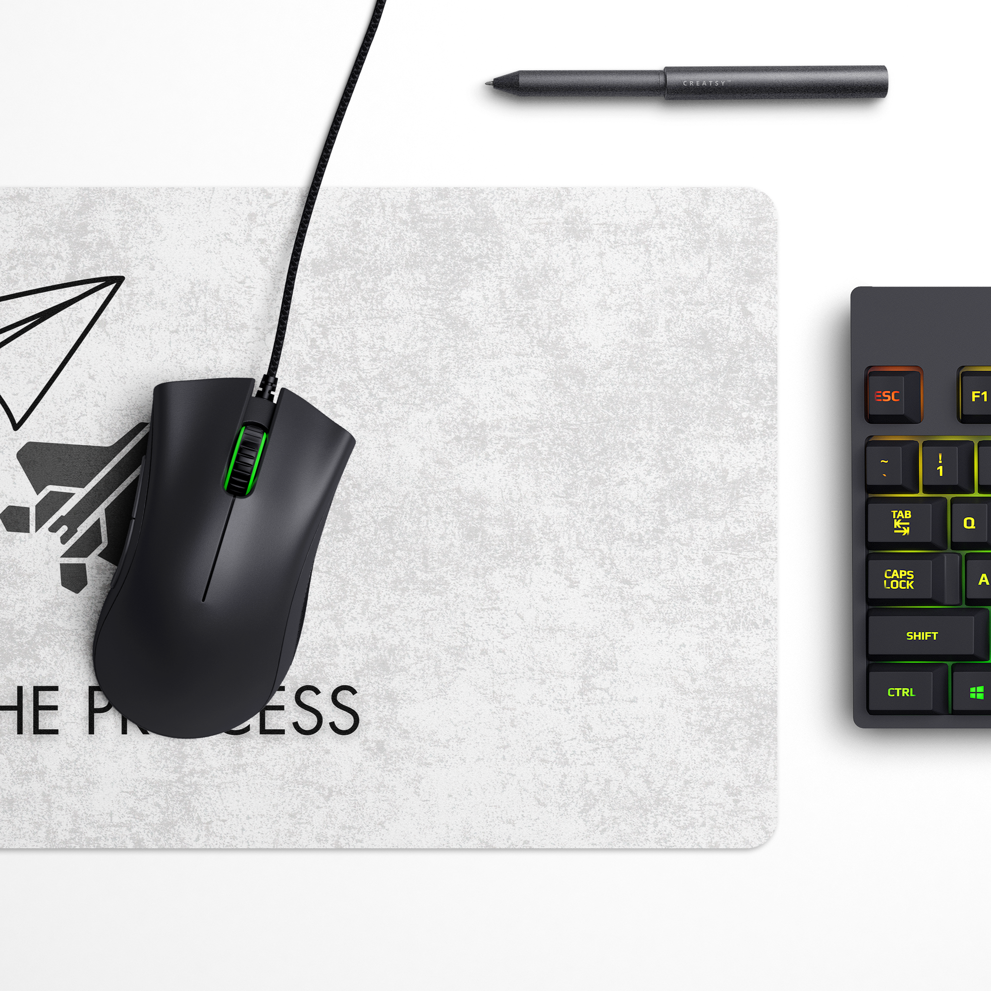 Trust the process paper plane Desk Mat | Desk Pad | Mouse Pad
