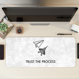 Trust the process paper plane Desk Mat | Desk Pad | Mouse Pad