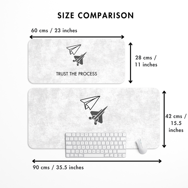 Trust the process paper plane Desk Mat | Desk Pad | Mouse Pad
