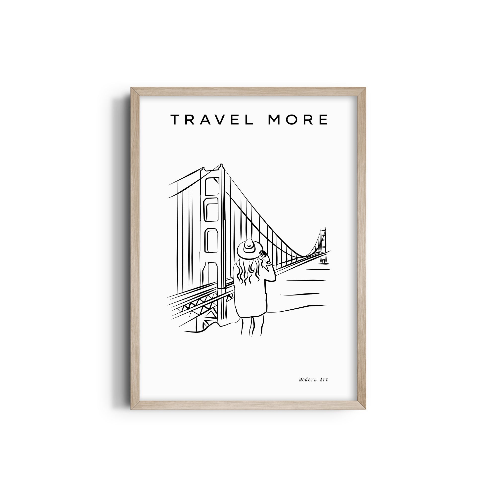 Golden Gate bridge Modern Line Wall Art