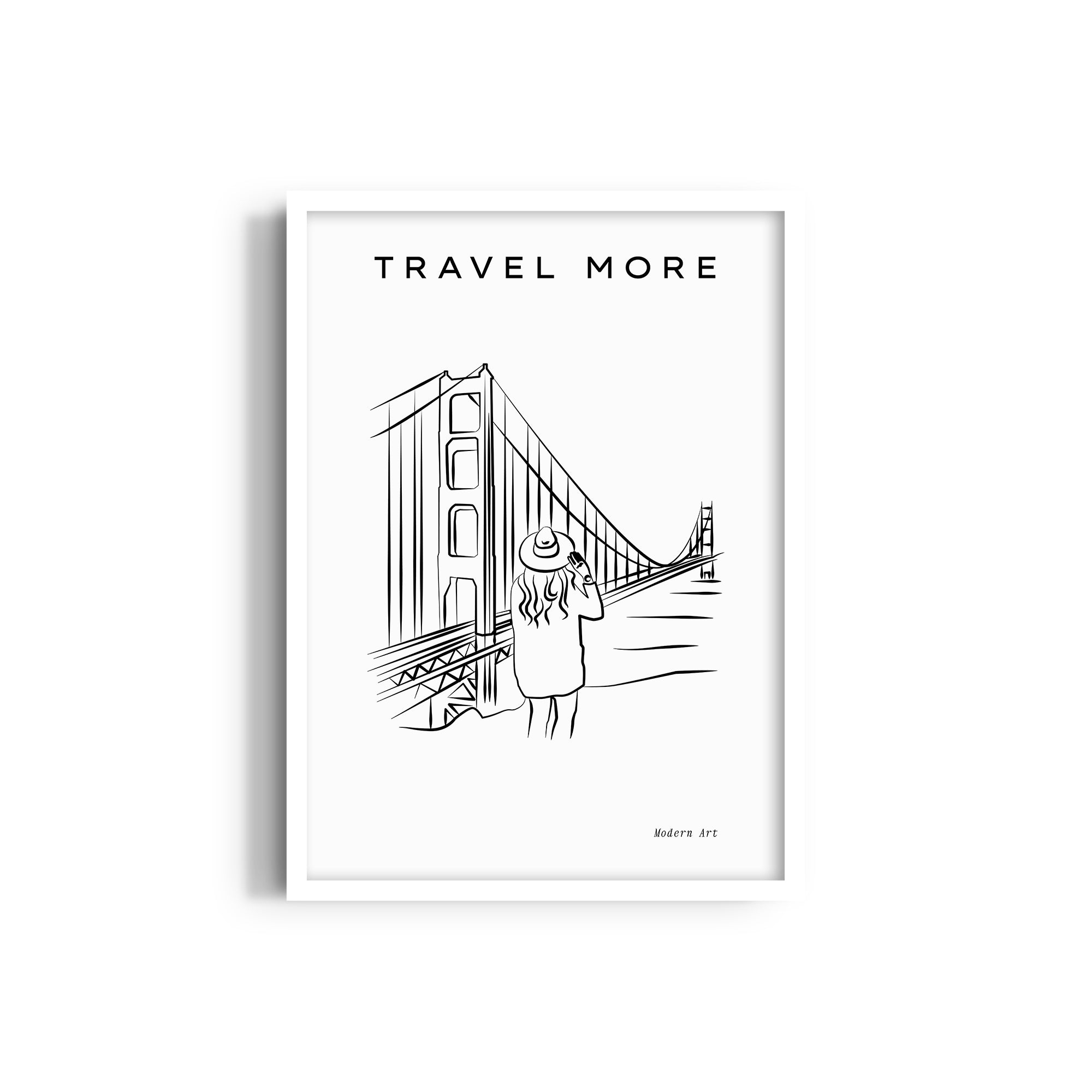 Golden Gate bridge Modern Line Wall Art