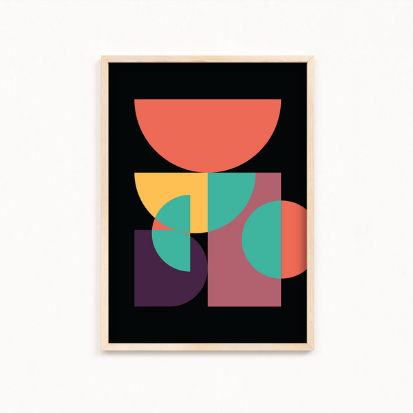 Shadow of Passion Abstract Geometric Modern Wall Art