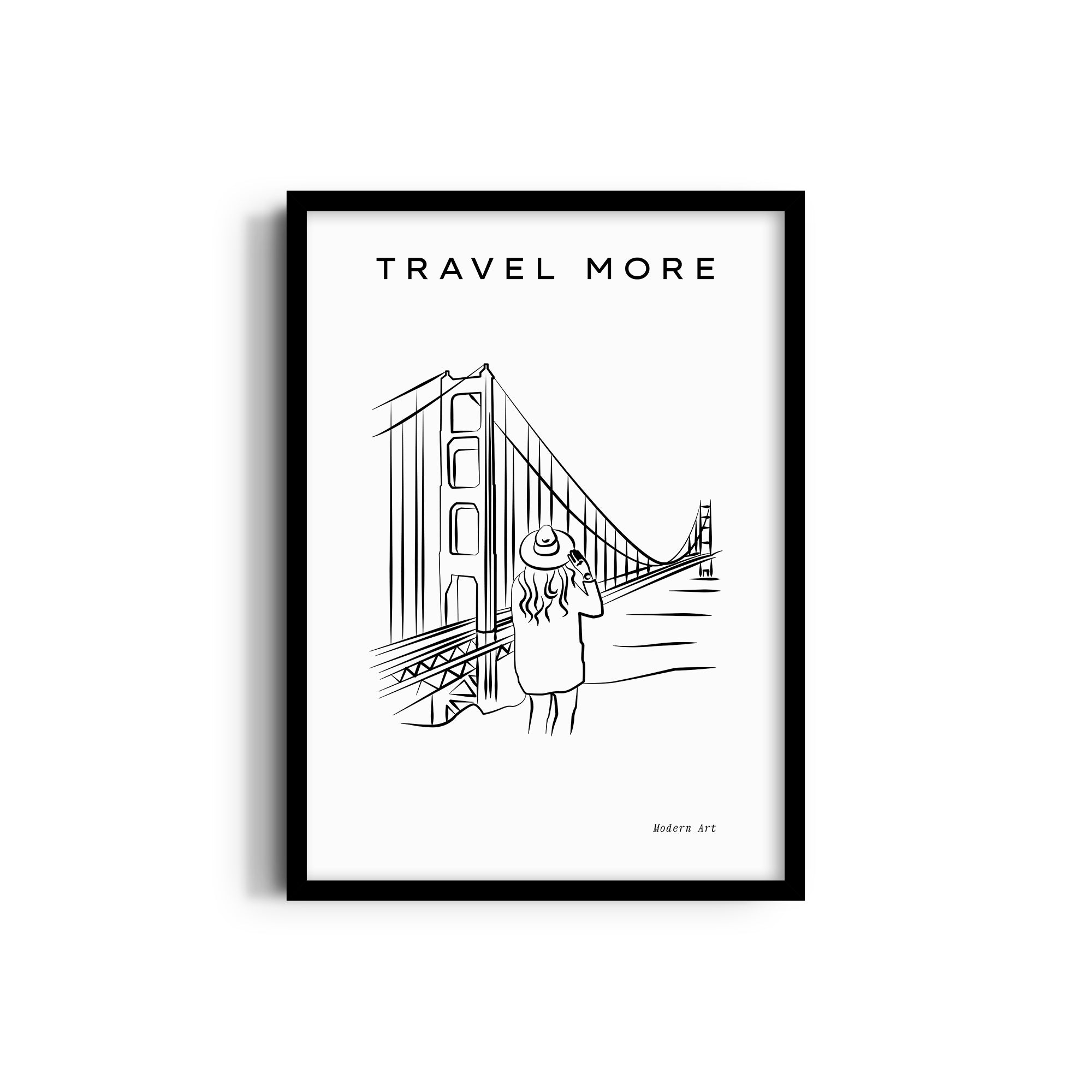 Golden Gate bridge Modern Line Wall Art