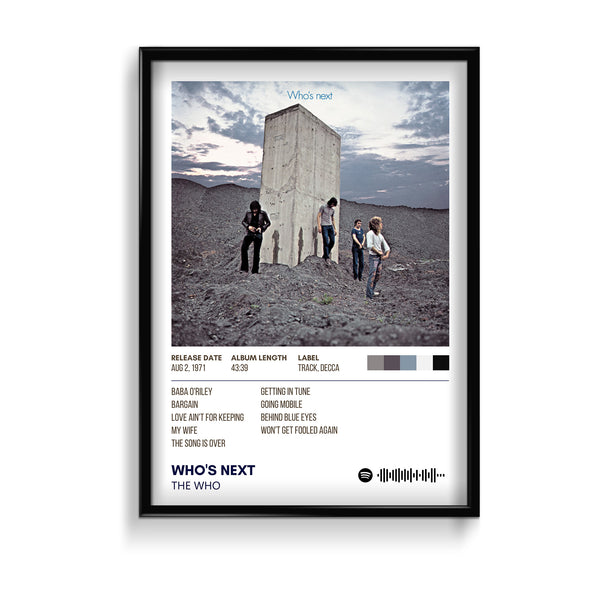 Who's next by The Who Album Poster