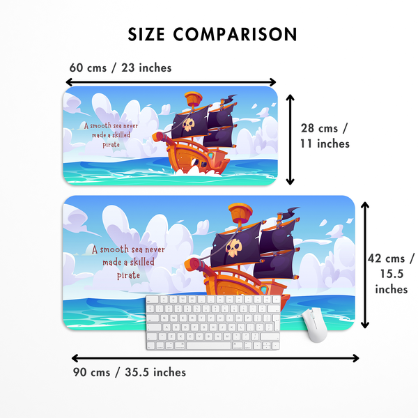 A smooth sea never made a skilled pirate Desk Mat | Desk Pad | Mouse Pad