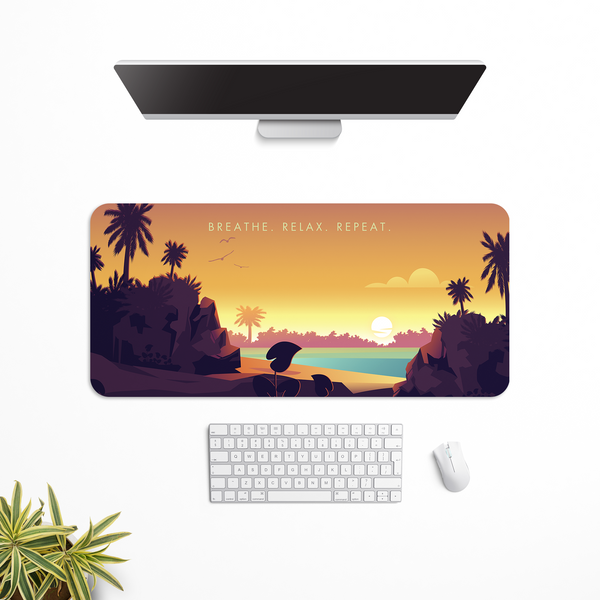 Breathe Relax Repeat Desk Mat | Desk Pad | Mouse Pad