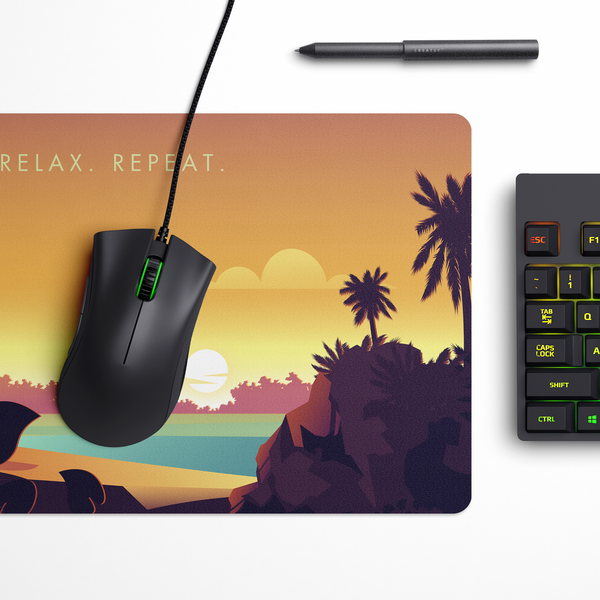Breathe Relax Repeat Desk Mat | Desk Pad | Mouse Pad