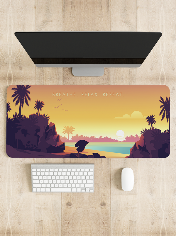 Breathe Relax Repeat Desk Mat | Desk Pad | Mouse Pad