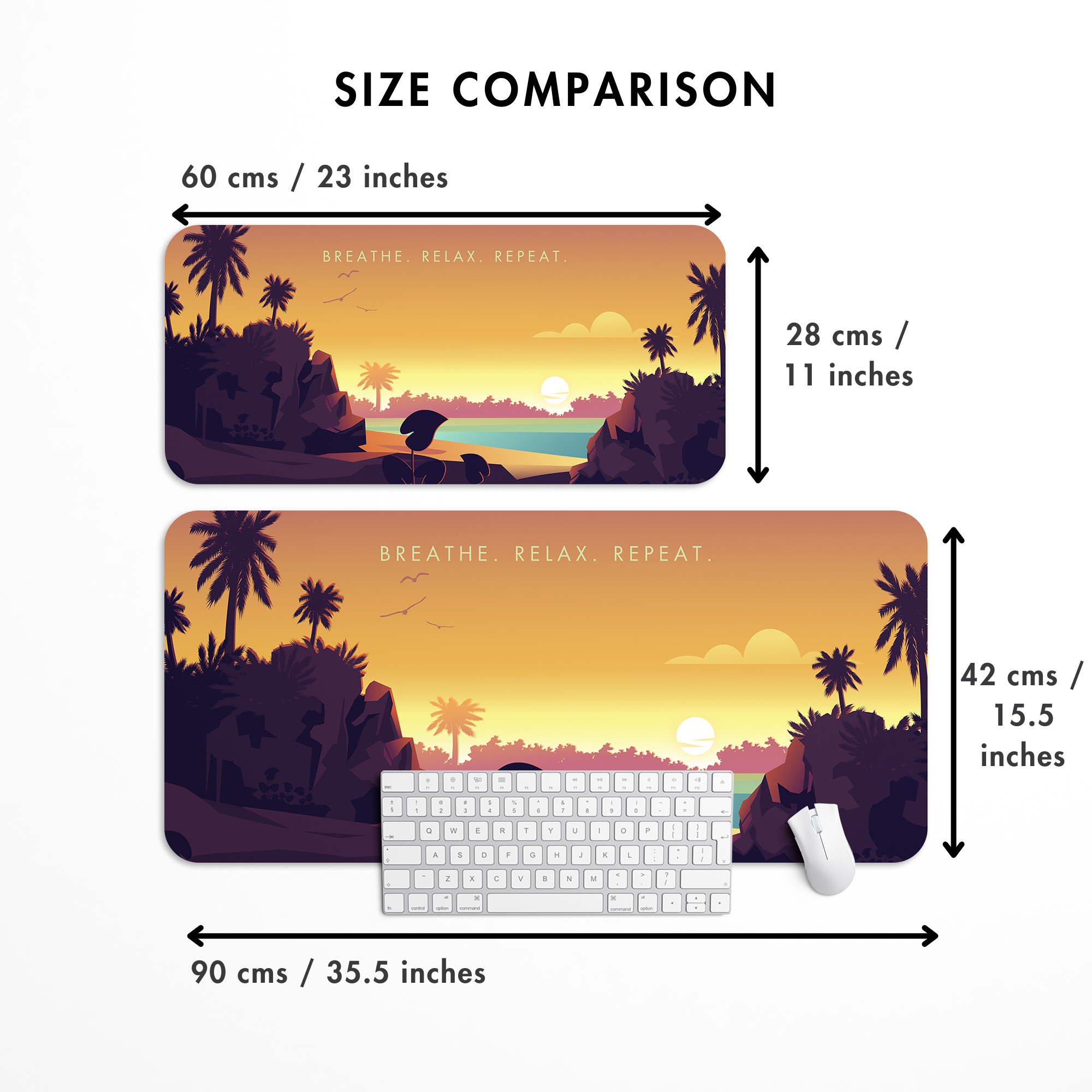 Breathe Relax Repeat Desk Mat | Desk Pad | Mouse Pad