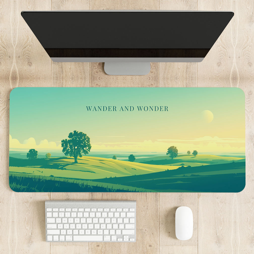 Wander and wonder Desk Mat | Desk Pad | Mouse Pad