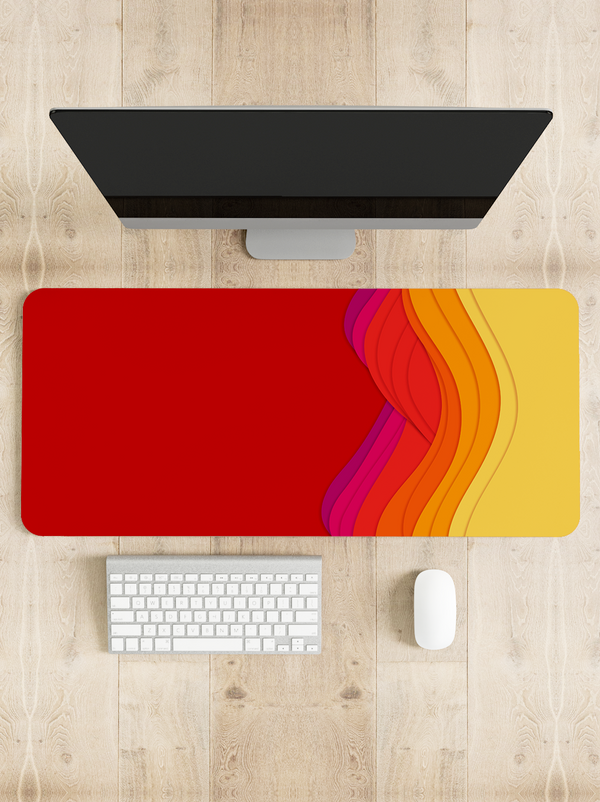 Beautiful Red Flow Pattern Desk Mat | Desk Pad | Mouse Pad