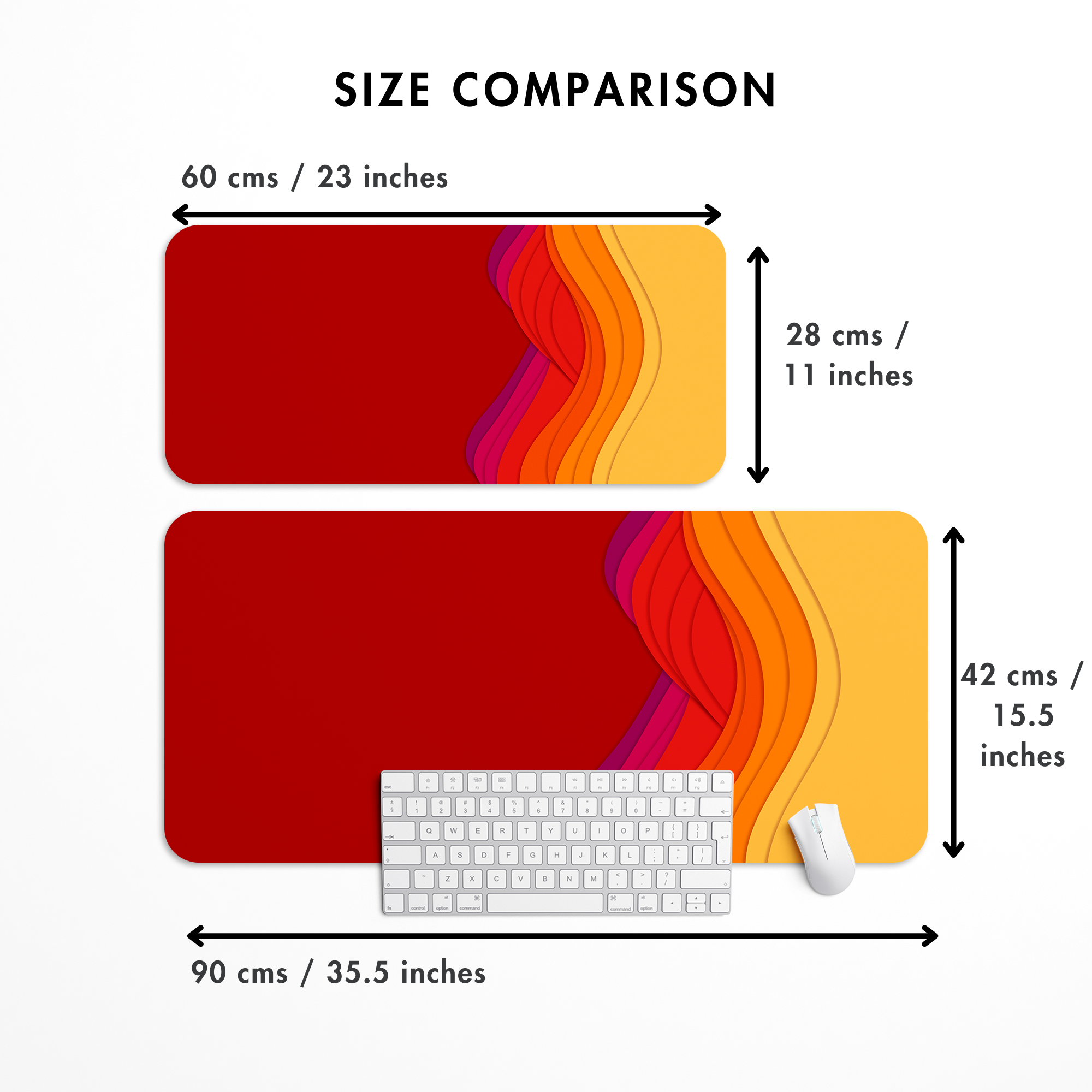 Beautiful Red Flow Pattern Desk Mat | Desk Pad | Mouse Pad