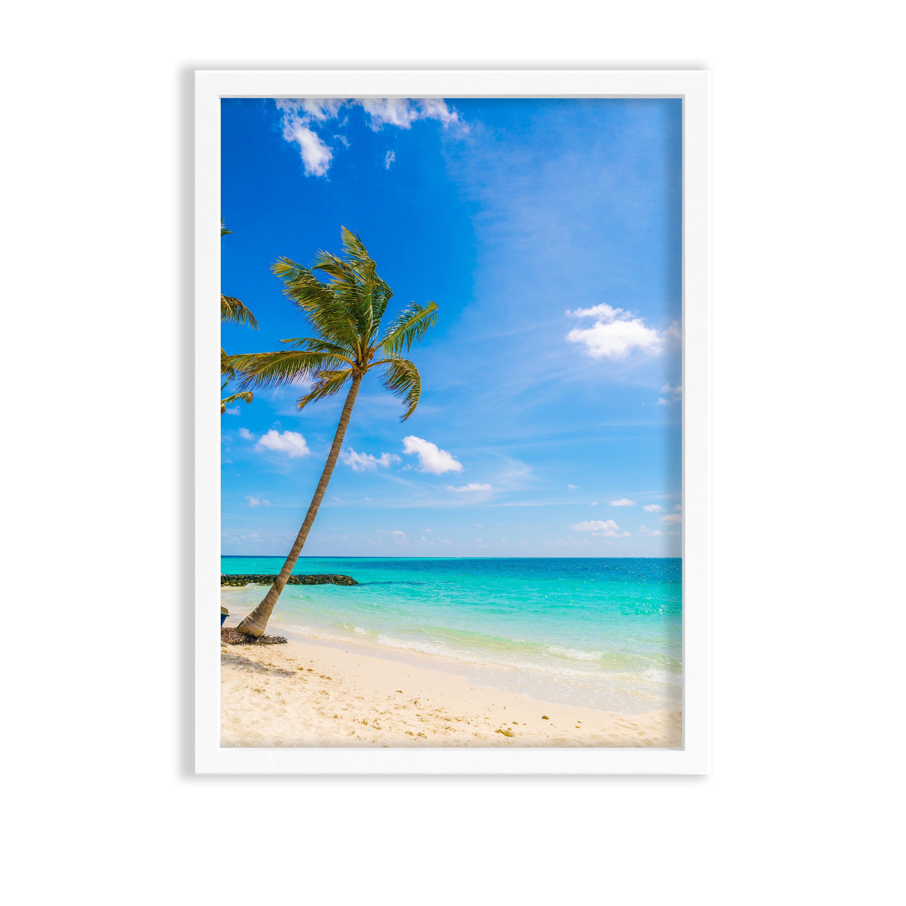 Coconut trees on the beach Wall Art