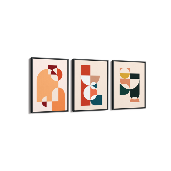 Set of 3 Geometric Modern Wall Art