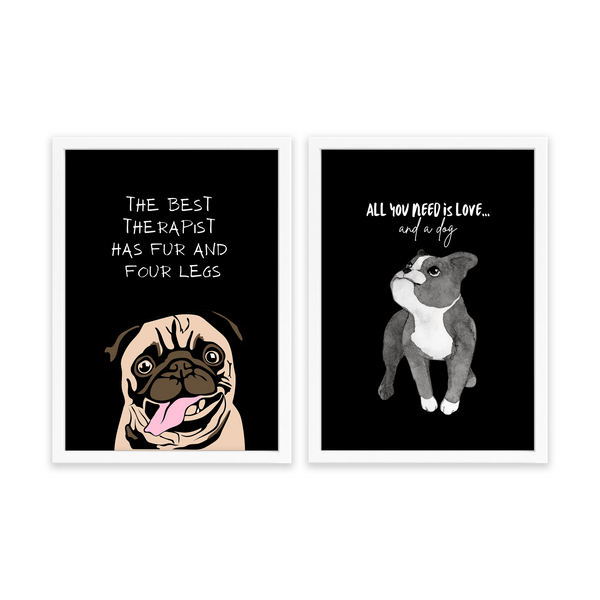 Set of 2 Dog Lover Posters
