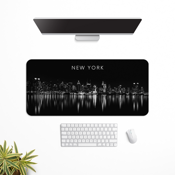 New York night skyline Desk Mat | Desk Pad | Mouse Pad