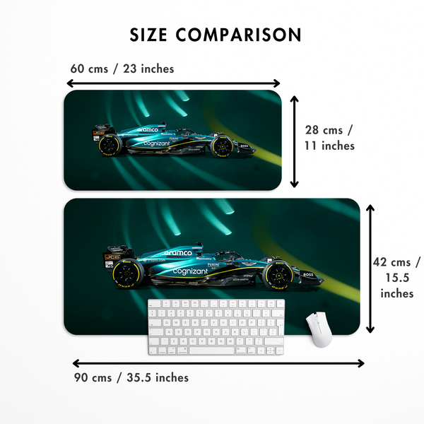 Aston Martin F1 Car Desk Mat | Desk Pad | Mouse Pad
