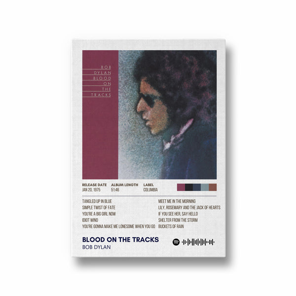 Blood on the Tracks by Bob Dylan Album Poster