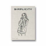 Coffee & Me Modern Line Wall Art