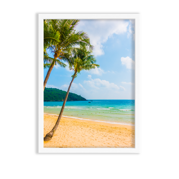 Coconut trees on the beach Wall Art