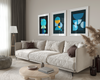 Set of 3 Geometric Modern Wall Art