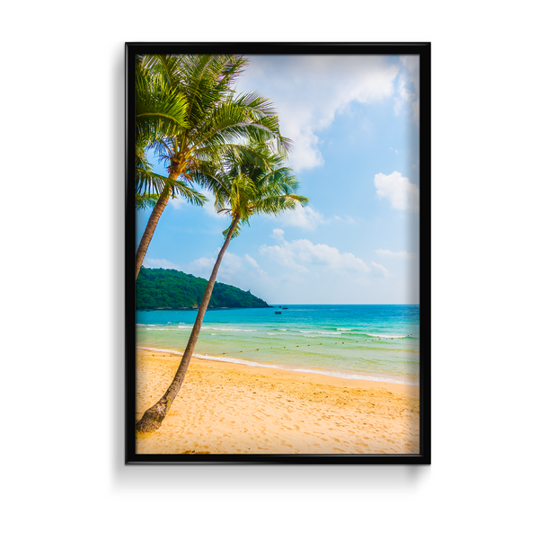Coconut trees on the beach Wall Art