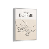 Holding Hands Boho Modern Wall Art