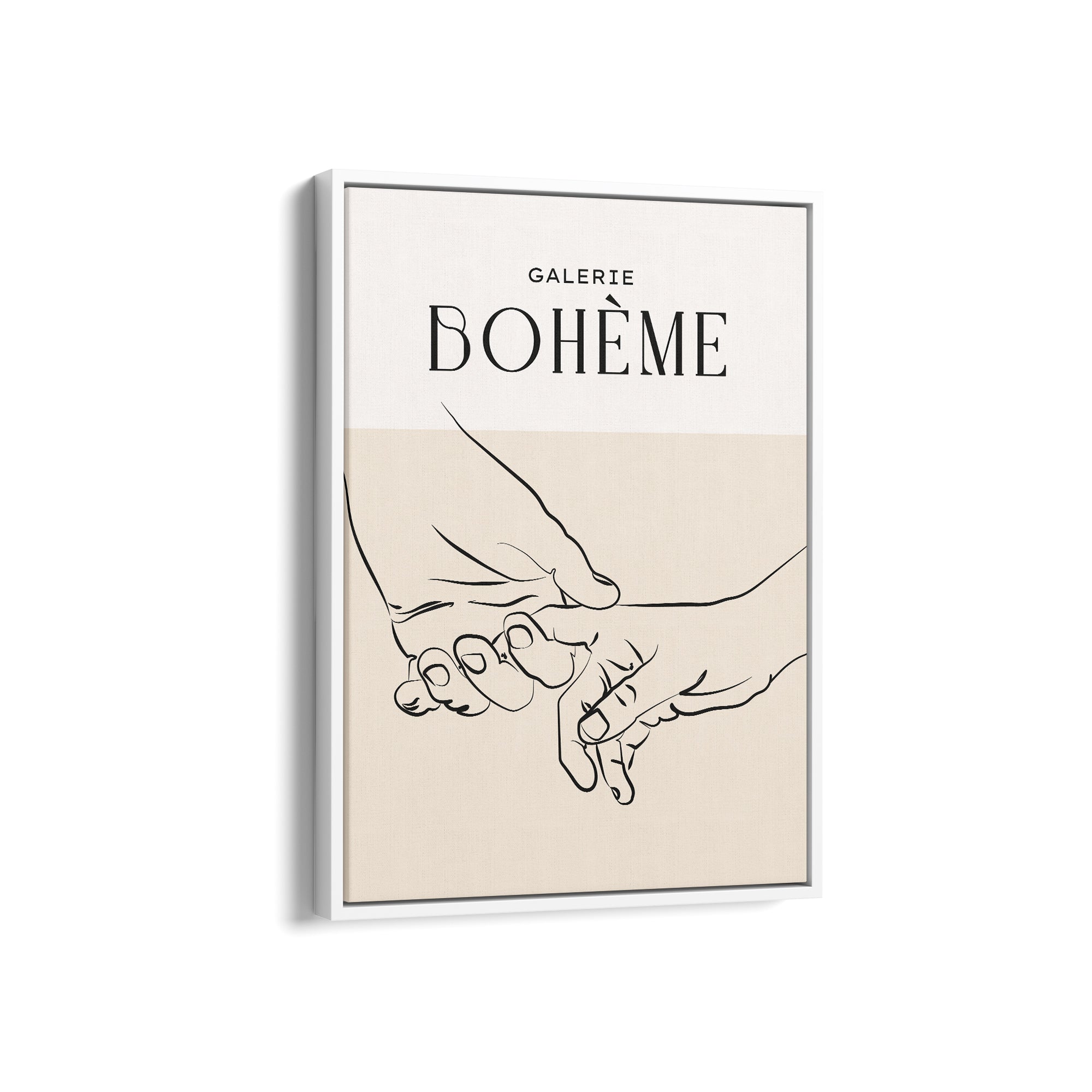 Holding Hands Boho Modern Wall Art