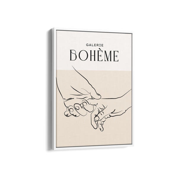 Holding Hands Boho Modern Wall Art