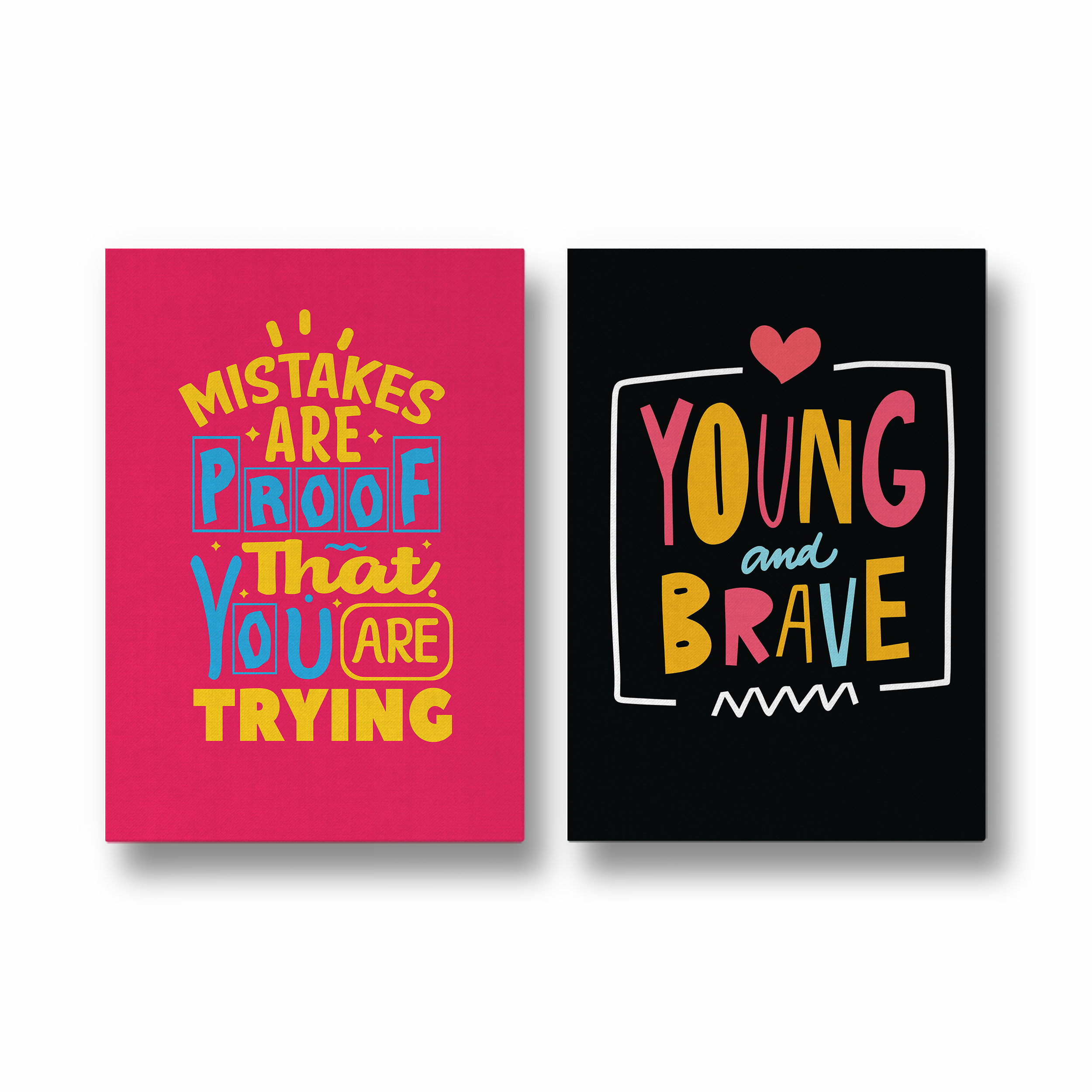 Set of 2 Vibrant Quotes Posters