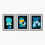 Set of 3 Geometric Modern Wall Art
