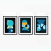 Set of 3 Geometric Modern Wall Art