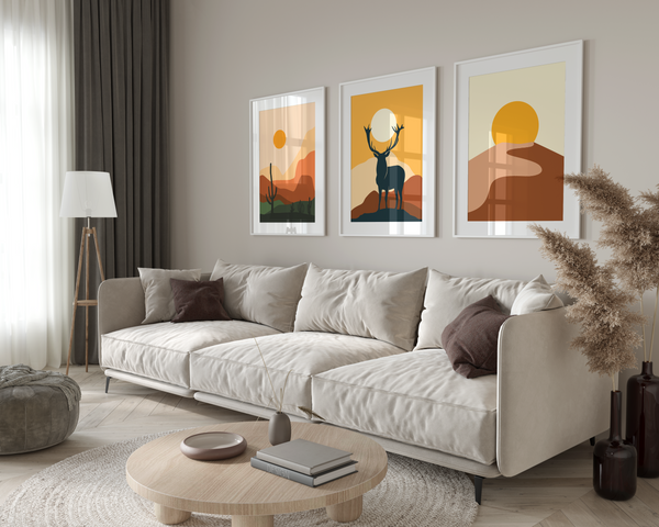 Set of 3 Landscape Modern Wall Art