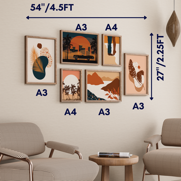 Set of 6 Shades of life Wall Art